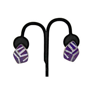 B0 Authentic DTR by JAY KING Silver 925 Sugilite & Mothe of Pearl Earrings